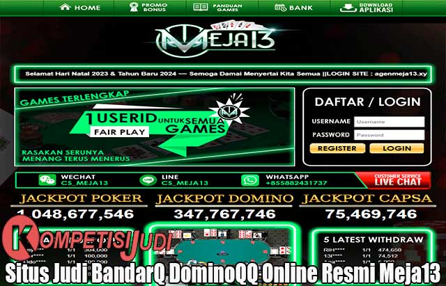 Situs Judi BandarQ DominoQQ Online Resmi Meja13