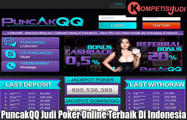 PuncakQQ Judi Poker Online Terbaik Di Indonesia